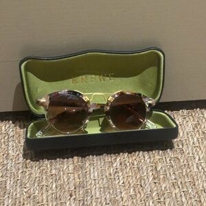 KREWE Tortoiseshell Round Sunglasses